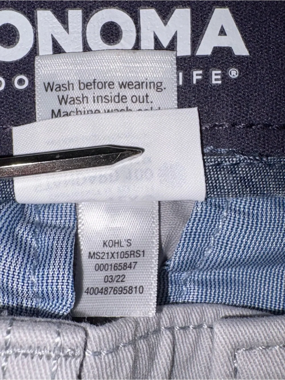 Sonoma Goods For Life Mens 29 Gray Flexwear Stretch Flat Front Chino Shorts